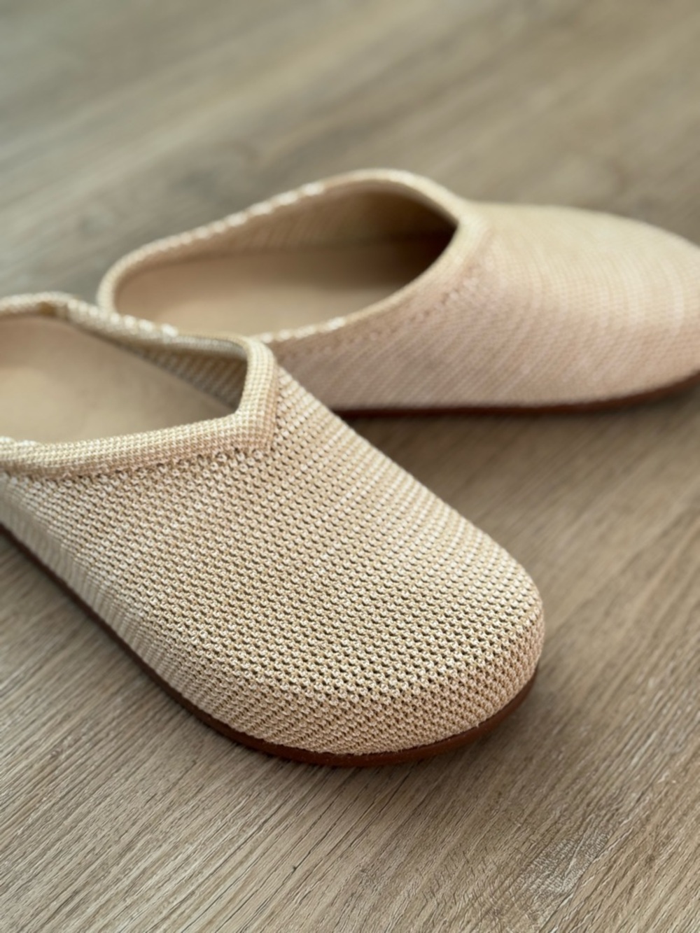 Rothy's Hemp Casual Clog Slip On Comfort Shoes Pelican Raffia Knit Washable Sz 7 - Picture 10 of 12